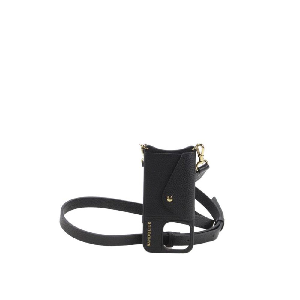 Bandolier Womens Pebble Leather iPhone 12/12 Pro Case Black
